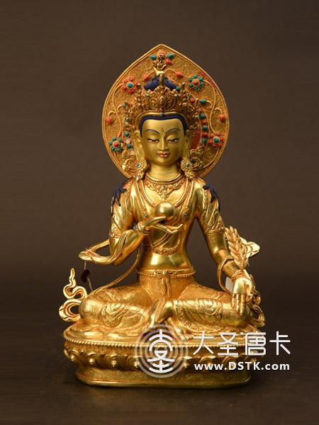 地藏王鎏金背光32cm