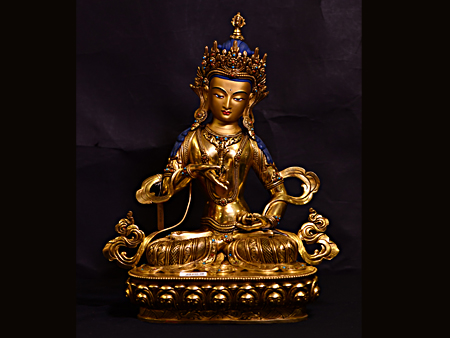 尼泊尔佛像金刚萨剁鎏金35cm