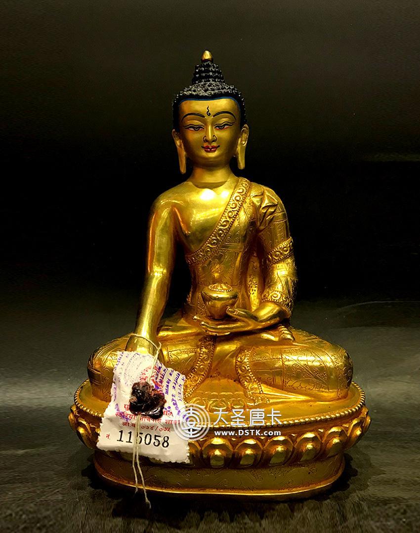 珍品 銅製鎏金仏像〈释迦牟尼仏〉高さ23cm