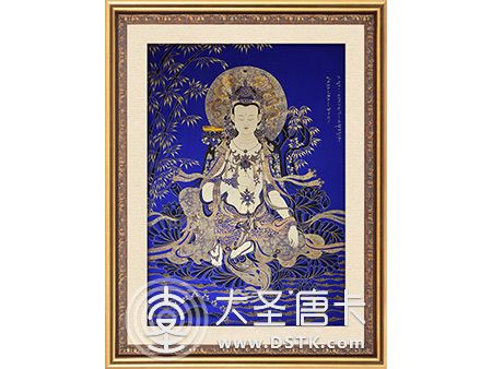 蓝唐普贤菩萨100x70cm