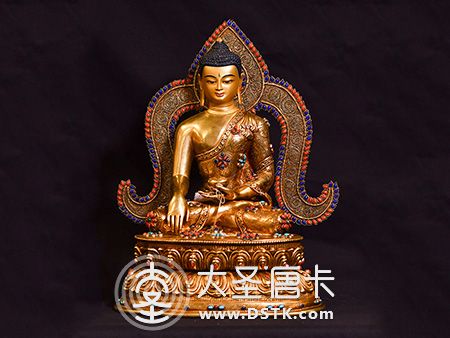 释迦牟尼佛鎏金33cm