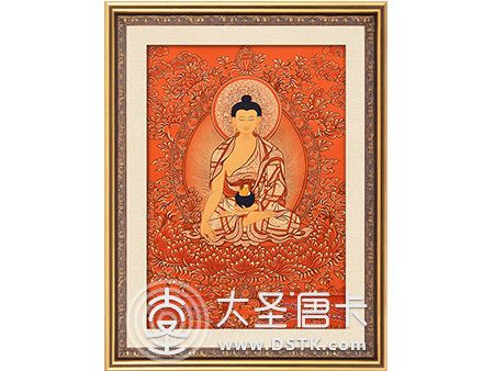 药师佛红唐40x60cm
