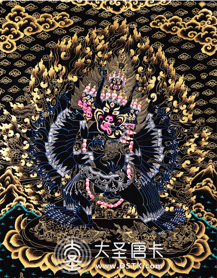尼泊尔黑金大威德金刚100-70cm