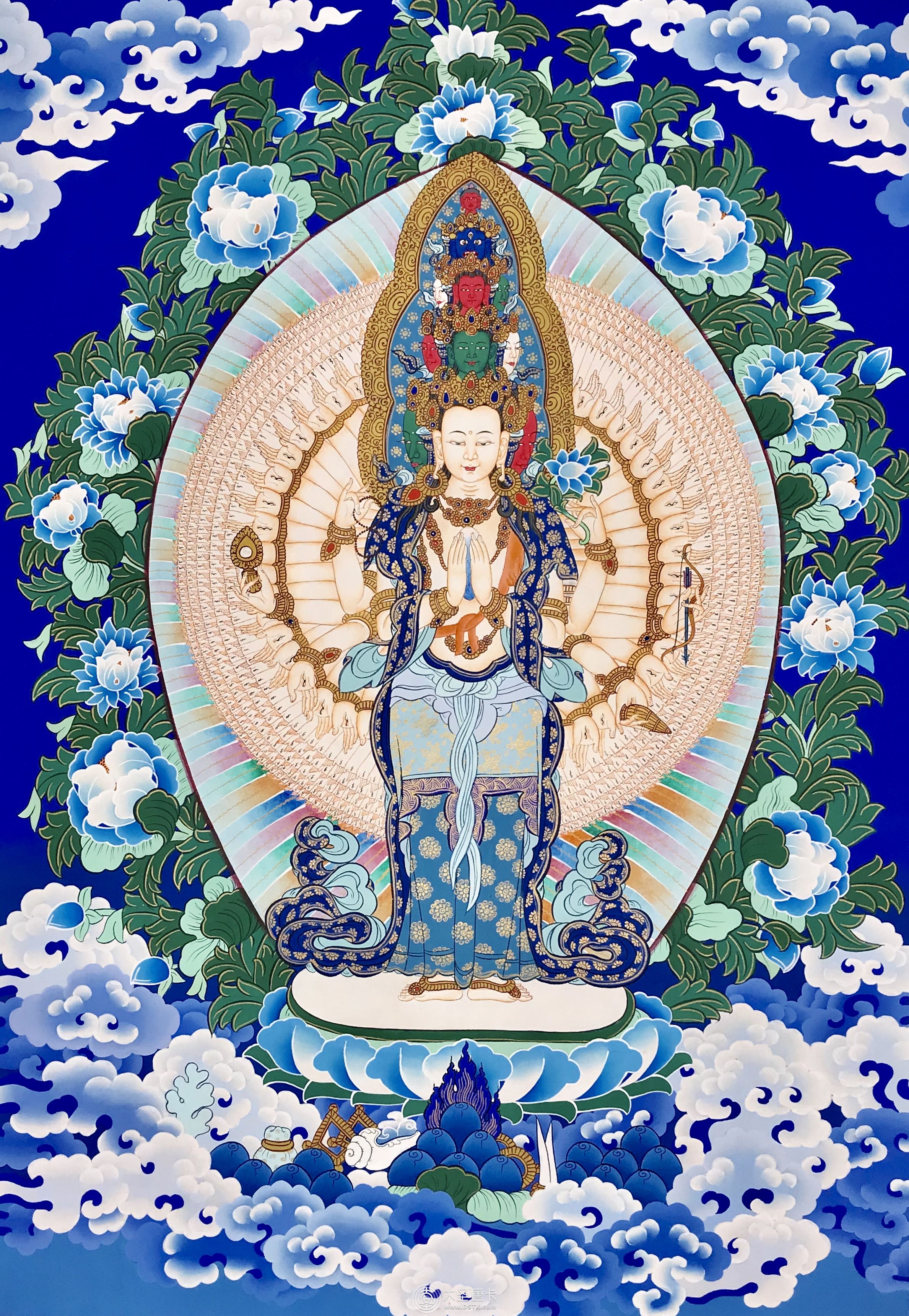 尼泊尔蓝唐千手观音75-55cm