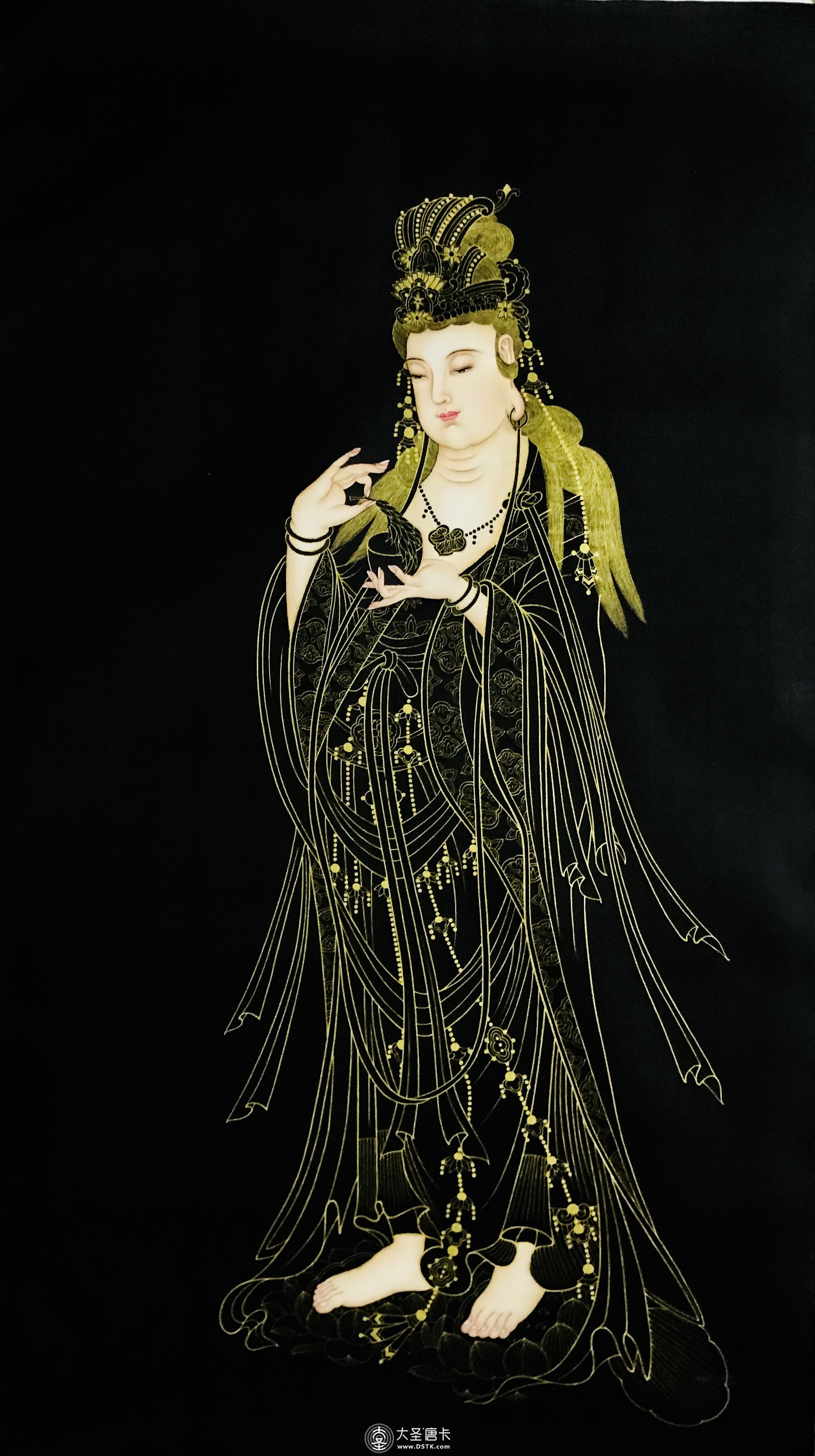敦煌滴水观音120-80cm