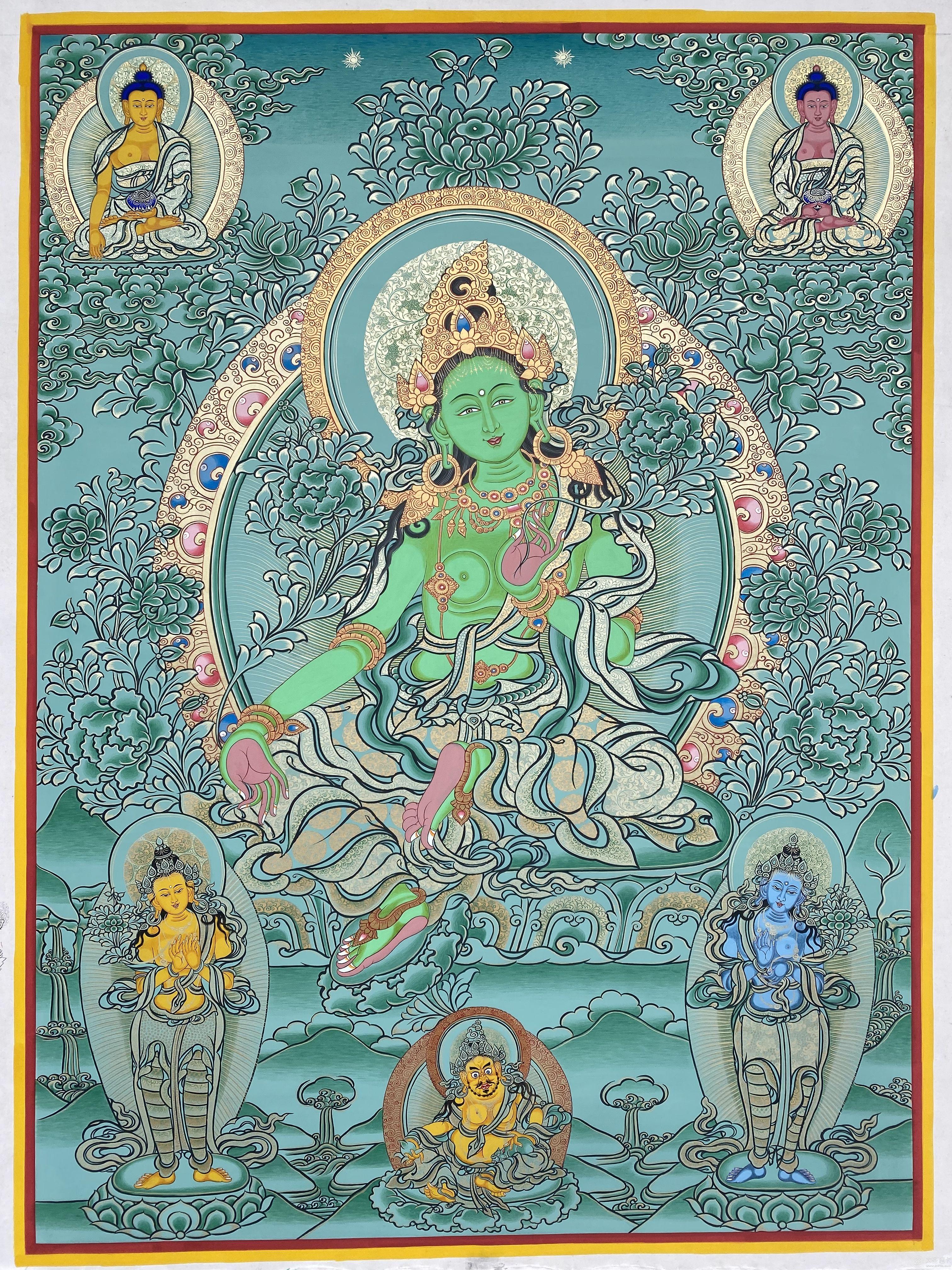 彩唐绿度母